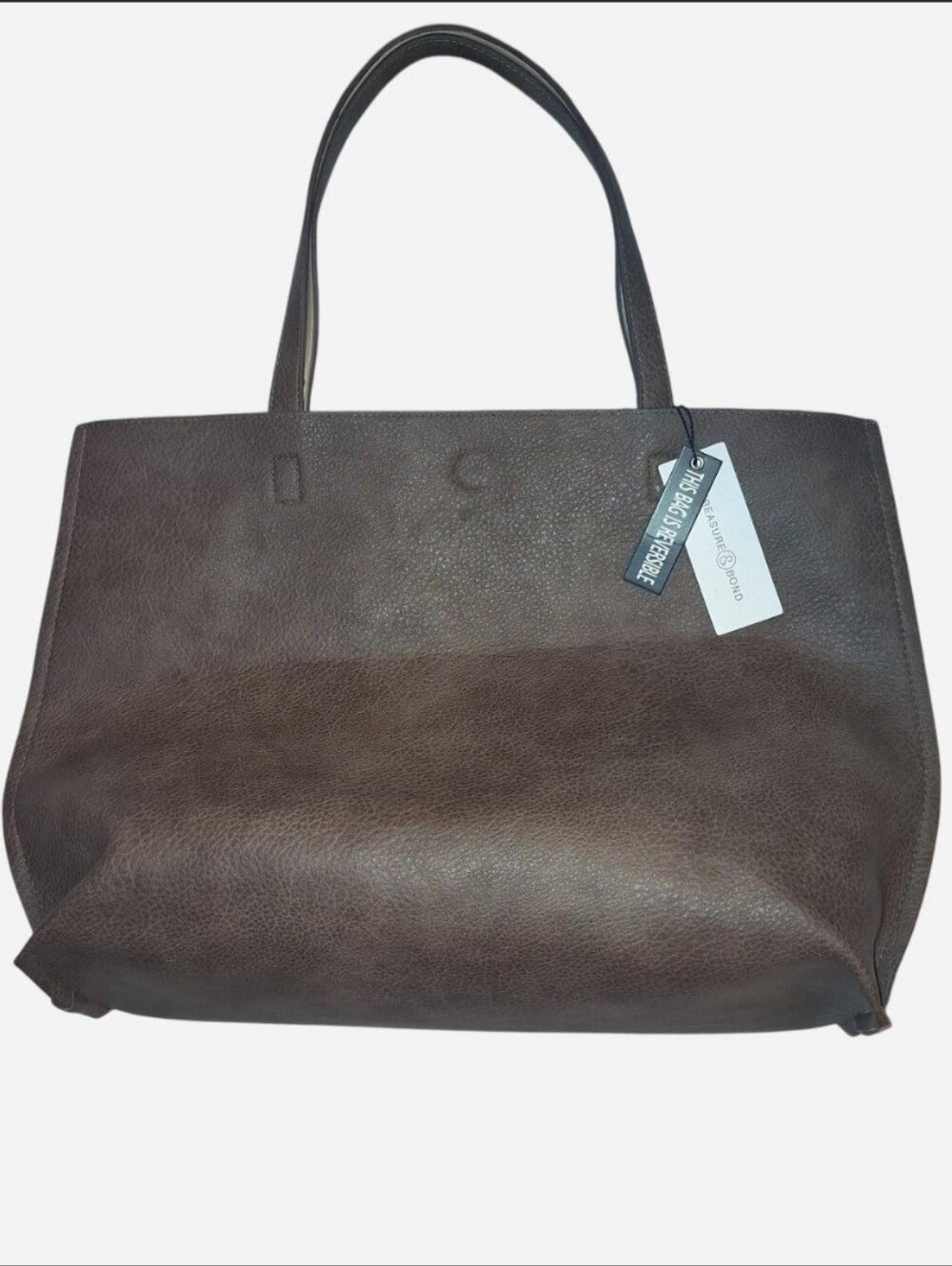 Treasure & Bond X Street Level Vegan Leather Reversible Tote & Detatchable Pouch